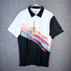 Chubbies The Tennis Champ Performance Polo Shirt Men's‎ Large Multicolor